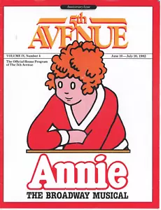 5th Avenue Annie Program Broadway Musical 1982 - Foto 1 di 2