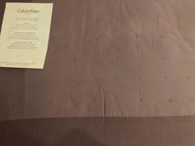 Calvin Klein хлопок льняной Dot King лоскутное одеяло покрывало глициния новый - Изображение 1 из 4