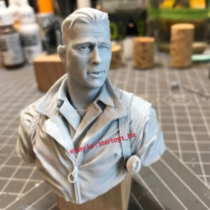 Unbemalt 1/10 Resin männlicher Soldat Büste Modellbausatz ungebaut Garage Kit GK Model - Bild 1 von 2