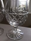 Pair Of Wine / Brandy Glasses On Stem Crystal 4.1/4 X 2.1/4 Inches Wide