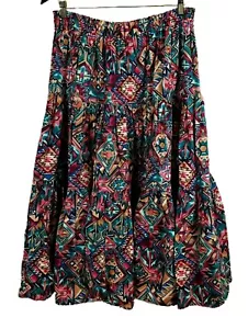 De colección. Falda para mujer Sedona Stitchery Southwestern en capas cintura elástica talla única - Imagen 1 de 3