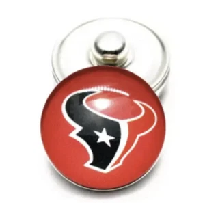 Football Snap Button Fits Ginger Snaps Noosa Football Jewelry 18mm - Picture 1 of 2