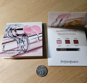 2xYves Saint Laurent YSL Loveshine Lipstick 3 Shade Carded Sample/ApplicatorF2-3 - Picture 1 of 2
