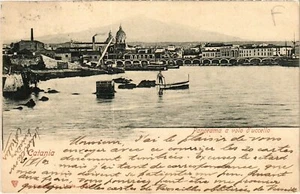 PC ITALY CATANIA PANORAMA A VOLO D'UCCELLO (a4853) - Picture 1 of 2