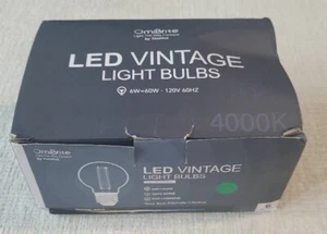 OmiBrite Dimmable E26 Led Bulb 60 Watt Equivalent Globe Light Bulbs Decorativ... - Picture 1 of 6