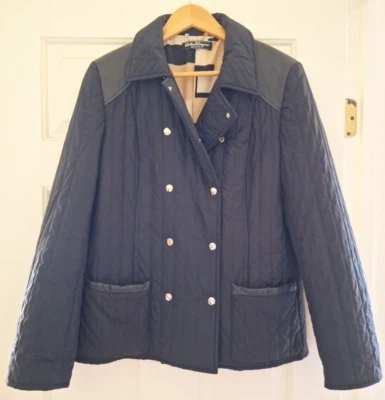 Chaqueta de Colección Rara SALVATORE FERRAGAMO Seda Acolchada Doble Pecho Negra 44 M* Foto 1 de 4
