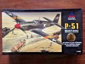 ACCURATE MINIATURES 1/48 AMERICAN P-51 MUSTANG FIGHTER PLANE MODEL KIT 3400 F/S - Foto 1 di 7