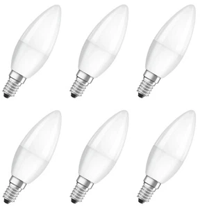 6x Osram LED STAR Classic Kerze E14 3,2W = 25W warmweiß EEK:F (Spektrum A-G) - Bild 1 von 3