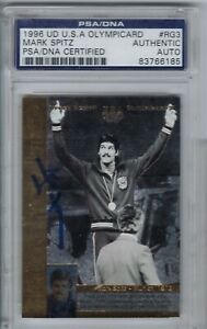 1996 UD USA OlympiCard Mark Spitz HOf 7x Gold -PSA/DNA Certified Authentic AUTO-