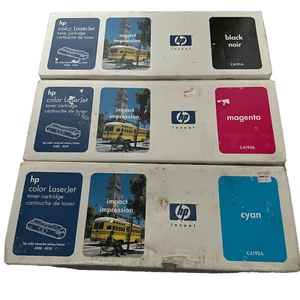 HP Laser Toner Lot C4191A, C4192A, C4193A, For HP LaserJet 4500, 4550 - Picture 1 of 1