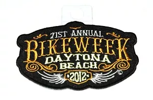 Bike Week Bügelbild Patch Daytona Beach Florida 2012 71st Annual Brandneu SCHÖN - Bild 1 von 2
