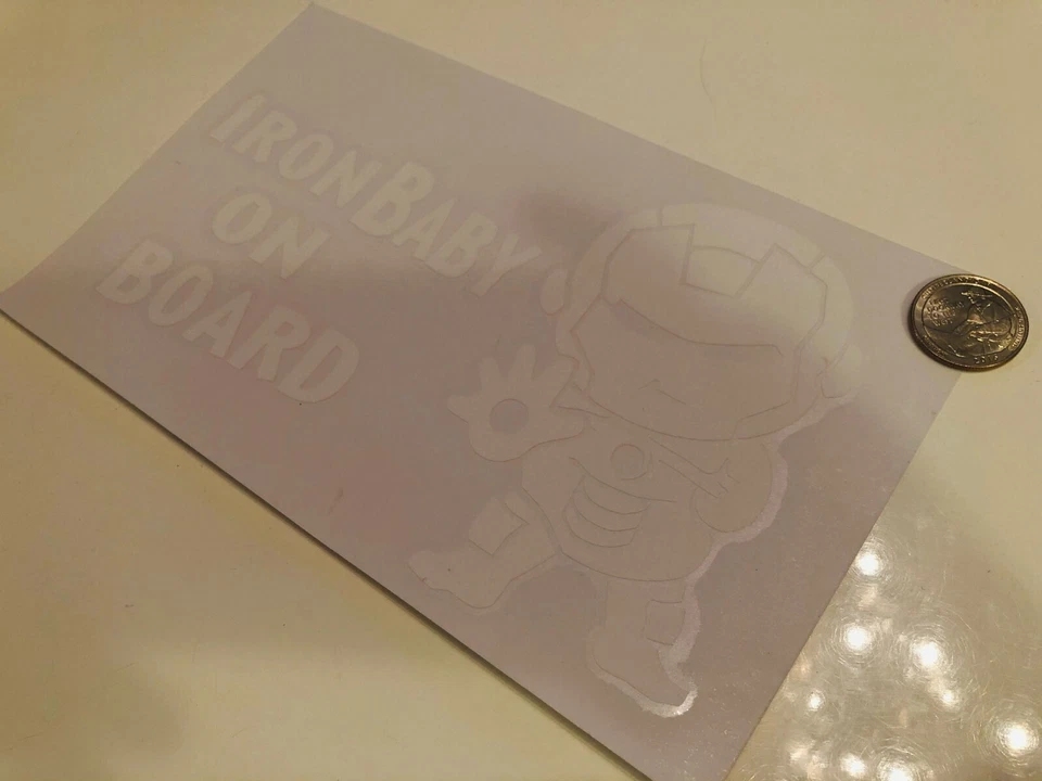 Calcomanía de vinilo divertida ventana coche camión hierro bebé a bordo calcomanía JDM pegatinas Foto 1 de 1