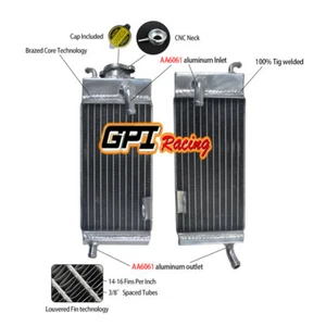 FOR Yamaha YZ250 YZ 250 1986 - 1989 1987 1988 aluminum radiator  - Picture 1 of 5