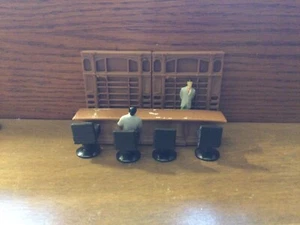 O-Scale 3D Printed Liquor Bar with background and stools. - Picture 1 of 5