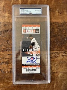 Omar Vizquel Signed Ticket Stub Psa Dna Coa Slab Autographed Giants - Picture 1 of 4