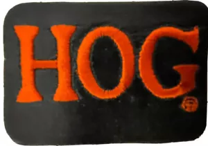 Parche HOG Harley Owners Group naranja bordado Leather Look Iron en 2.75 1.5" - Imagen 1 de 8
