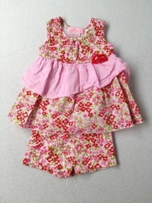 Conjunto de Pantalones Cortos de Verano Floral Rosa Nay Todos los Días Bebé Niño Niña Talla 24 Meses Foto 1 de 2