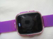 Vtech Digital Smart Watch Purple Buckle Band Rectangular Black Face UNTESTED