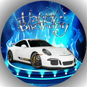 Colgador de tartas cumpleaños fiesta imagen de tarta fondant - oblato Porsche P2 - Imagen 1 de 1