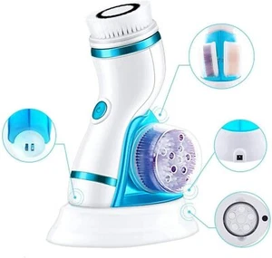 Spazzola elettrica pulizia viso scrubber pelle pulizia profonda viso massaggiatore a rullo - Foto 1 di 12