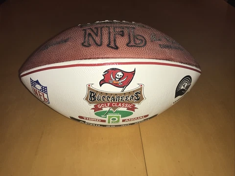 RARE TAMPA BAY BUCCANEERS 2001 GOLF CLASSIC COLLECTOR DISPLAY Wilson FOOTBALL Cover