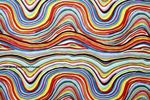 5 Meter Cotton Multi-Color Hand Block Print Fabric Natural Dyes Indian leheriya - Picture 1 of 4