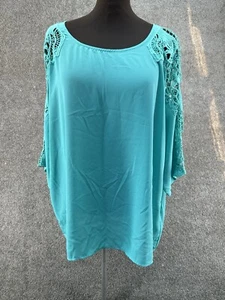 Umgee Top Womens 2X Tunic Long Sleeve Embellished Arms Blouse Soft - Picture 1 of 8