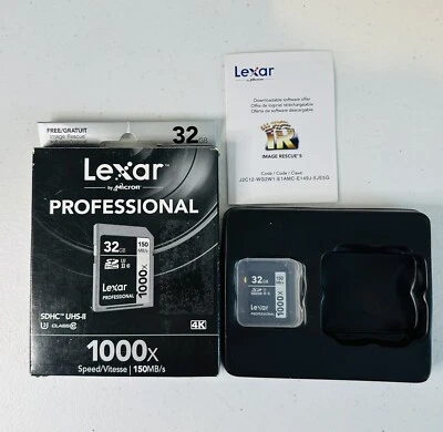 Lexar Professional 1000X 32GB SDHC Uhs-II Card - Image 1 of 3