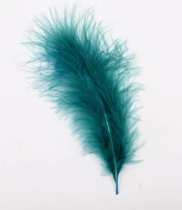 30 Pcs MARABOU PLUMAGE Feathers 2-5" Color : Hunter Green - Picture 1 of 2