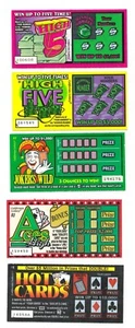 1999-2002 California Lottery scratch tickets expired MINT unscratched lot of 5 - Picture 1 of 2