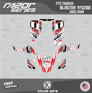 Graphics Kit for YAMAHA BLASTER YFS200 (2003-2006) 16 Mil Razor - Red Shift - Picture 1 of 3
