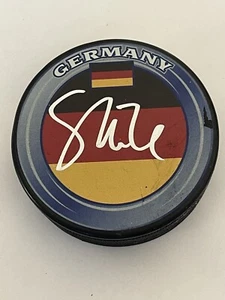 Tim Stutzle Signed Team Germany Hockey Puck Beckett BAS COA IP Go Senators b - Picture 1 of 3