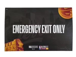2022 NBA ALL STAR GAME Cleveland Game Used Emergency Exit Only Paperstock Sign - Picture 1 of 4