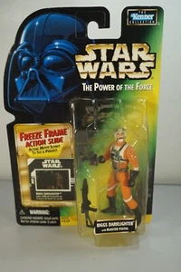STAR WARS POTF2 A New Hope Biggs Darklighter X-Wing Pilot MOC Kenner Freeze 1996 - Picture 1 of 8