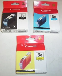 3 x Canon genuine 3e black,cyan,yellow for S400,S500,S4500,BJC-3000,-6000 ++ - Bild 1 von 1