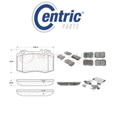 Centric Ceramic Disc Brake Pads w Shims for 2005-2006 Mercedes-Benz SLK350 sn Foto 1 de 4