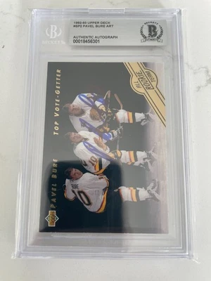 1992 Upper Deck #SP2 PAVEL BURE Authentic Autograph BGS BAS SP ALL ROOKIE TEAM - Image 1 of 2