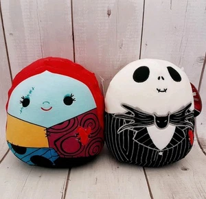 Juego de malvaviscos Jack & Sally 8" Disney Pesadilla antes de Navidad Peluche Nuevo con etiquetas - Imagen 1 de 18