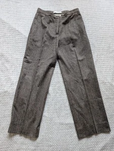 Pantalones Max Mara Mujer IT 40 Marrón Mezcla Lana A Medida Pierna Recta Hechos en Italia - Imagen 1 de 13
