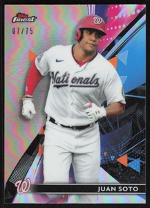 2021 Topps Finest Rose Gold Refractor #7 Juan Soto /75 Washington Nationals - Picture 1 of 2