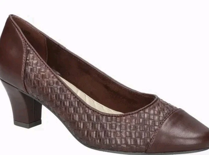 Puntera Mujer Easy Street Wes Borgoña Talla 7 1/2 Ancho. Tacón, zapato informal Foto 1 de 4