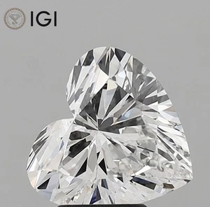 IGI Certified lab grown diamond 1.00 Ct Heart shape hpht diamond E color VS1 - Picture 1 of 13