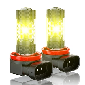 For Toyota Highlander 2014 2015 2016-2020 - H8 H11 LED Fog Light Bulbs Yellow 2x - Picture 1 of 12