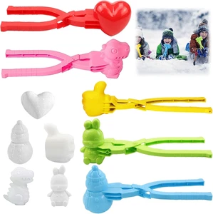 Set 5 Pinze Formatrici Palla di Neve Snowball Maker Giocattolo Bambini Outdoor - Foto 1 di 15
