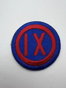 VTG US Army WWII 9th IX Corps Pacific Theater Embroidered Patch - Picture 1 of 3