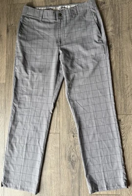 Callaway Performance 高尔夫裤灰色窗玻璃格子男式 34x30 直筒 — 第 1/4 张图片