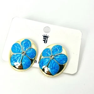 Blumen Ohrstecker hübsch süß Erwachsene Damen Modeschmuck Ohrringe, blau - Bild 1 von 11
