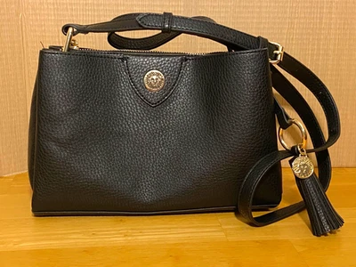 Bolso Bandolera Cartera Anne Klein Negro Guijarro Maya Triple Compartimento - ¡Genial! Foto 1 de 4