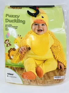 Fuzzy Duckling Costume Infant 0-6 Months No Leggings-Hat And Body Only - Picture 1 of 4