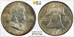 PCGS MS66 FBL 1952-D Franklin Half Dollar Full Bell Lines - Picture 1 of 3